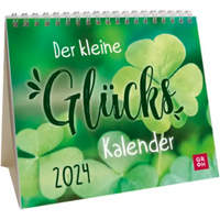 GROHVERLAG 4036442010365 Der kleine Glückskalender 2024 - Mini-Aufstellkalender von GROH Verlag