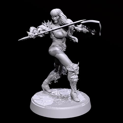 GROKEM 1/24 Ancient Female Samurai Warrior Resin Soldier Kit Unbemalt und unmontiert Figur Resin Model Kit //i8E7v12 von GROKEM