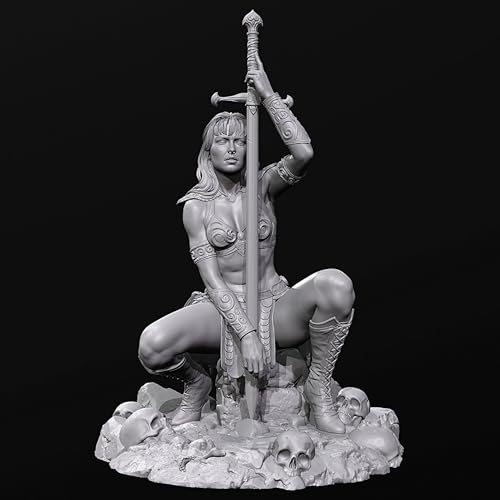 GROKEM 1/24 Ancient Female Samurai Warrior Resin Soldier Kit Unbemalt und unmontiert Figur Resin Model Kit //i8E7v16 von GROKEM