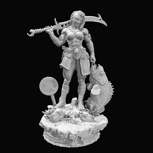 GROKEM 1/24 Ancient Female Samurai Warrior Resin Soldier Kit Unbemalt und unmontiert Figur Resin Model Kit //i8E7v3 von GROKEM