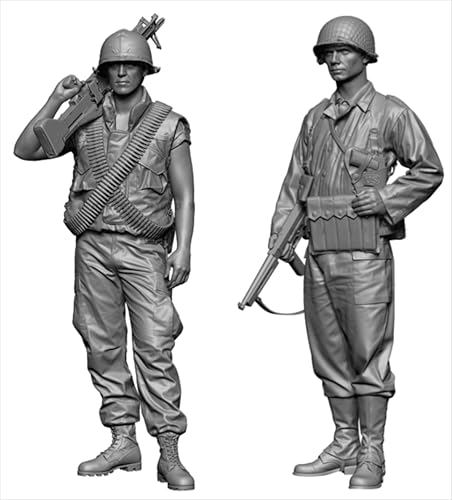 GROKEM 1/35 WWII US Soldier Resin Soldier Kit Unbemalt und unmontiert Figur Resin Model Kit //i8E0v2 von GROKEM