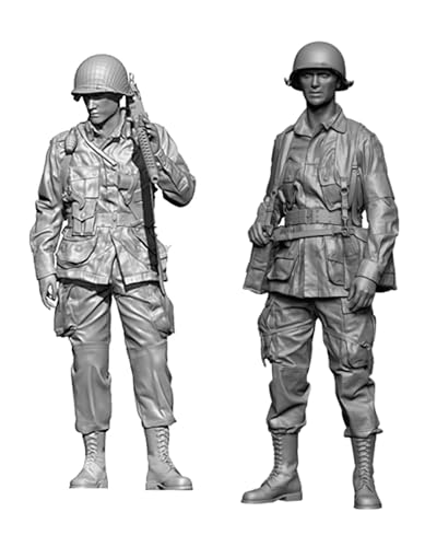 GROKEM 1/35 WWII US Soldier Resin Soldier Kit Unbemalt und unmontiert Figur Resin Model Kit //i8E0v3 von GROKEM