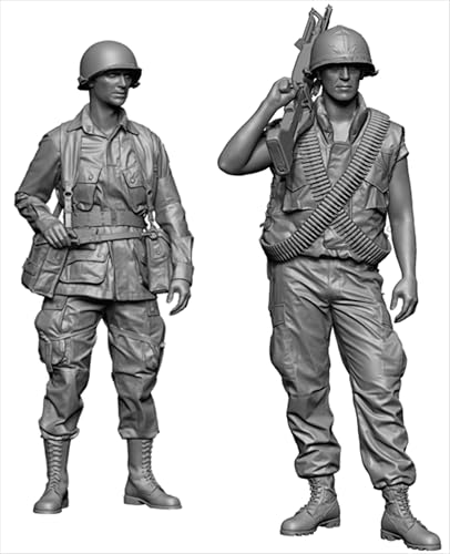 GROKEM 1/35 WWII US Soldier Resin Soldier Kit Unbemalt und unmontiert Figur Resin Model Kit //i8E0v6 von GROKEM