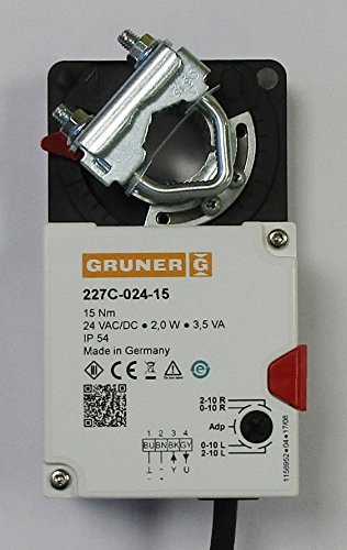 GRUNER 227C-024-15 Stellmotor 24V Stetiger Klappenantrieb 15Nm von GRUNER