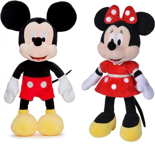 Grupo Moya Packung mit 2 Plüschtieren, Mickey und Minnie Maus, superweich, 35 cm stehend / 25 cm sitzend von GRUPO MOYA