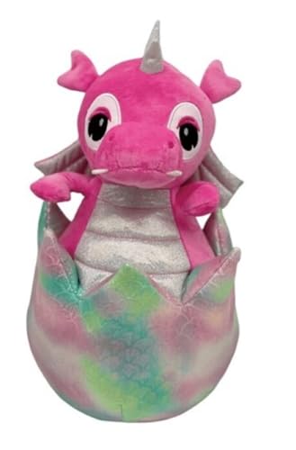 Grupo Moya Plüschfigur Ei mit Drachen, Baby, 20 cm (Rosa) von GRUPO MOYA