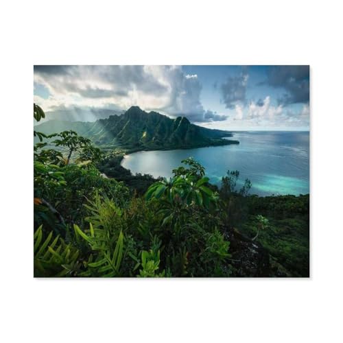 1000 Puzzles Für Erwachsene，Atemberaubendes Hawaii，Freizeit Unterhaltung Kinder Spielzeug Zuhause Dekoration Art Geschenk（38x26cm）-A42 von GSBRSNTS