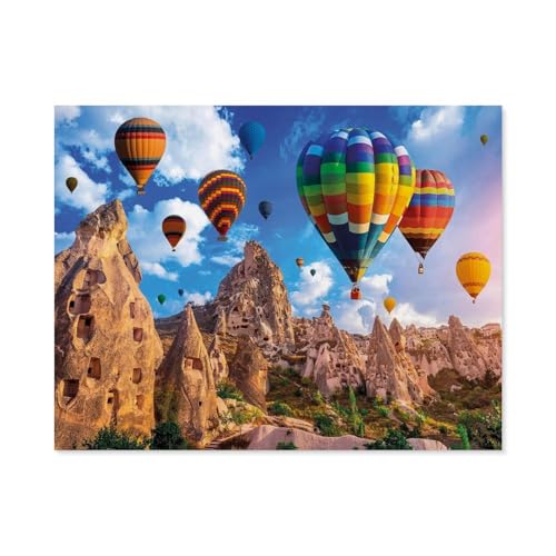 1000 Puzzles Für Erwachsene，Balloons in Cappadocia，Freizeit Unterhaltung Kinder Spielzeug Zuhause Dekoration Art（38x26cm）-C44 von GSBRSNTS