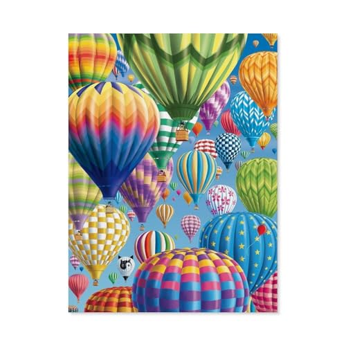 1000 Puzzles Für Erwachsene，Bunte Ballone im Himmel，Freizeit Unterhaltung Kinder Spielzeug Zuhause Dekoration Art（38x26cm）-E63 von GSBRSNTS