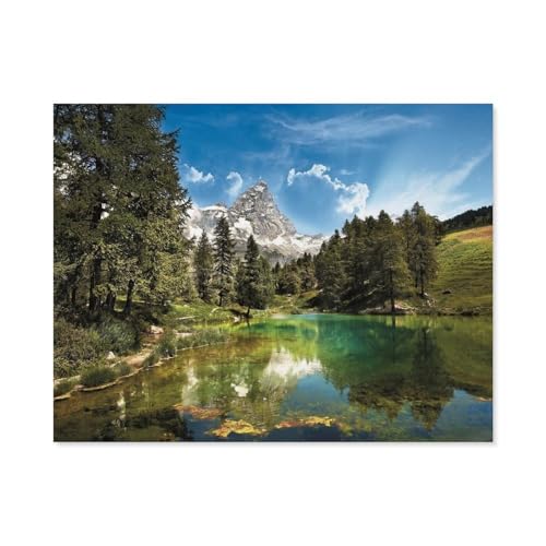 1000 Puzzles Für Erwachsene，Der Blaue See，Freizeit Unterhaltung Kinder Spielzeug Zuhause Dekoration Art Geschenk（38x26cm）-C61 von GSBRSNTS