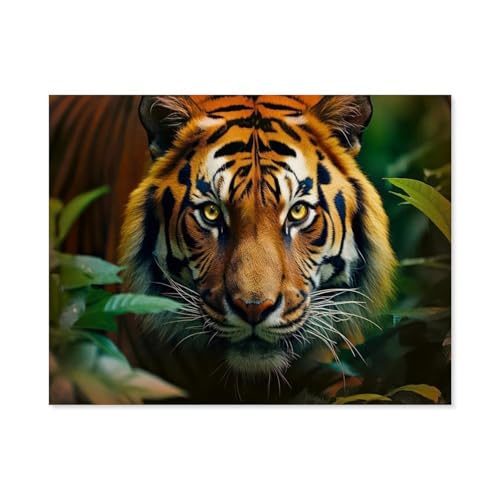 1000 Puzzles Für Erwachsene，Wilder Tiger，Freizeit Unterhaltung Kinder Spielzeug Zuhause Dekoration Art（38x26cm）-D90 von GSBRSNTS