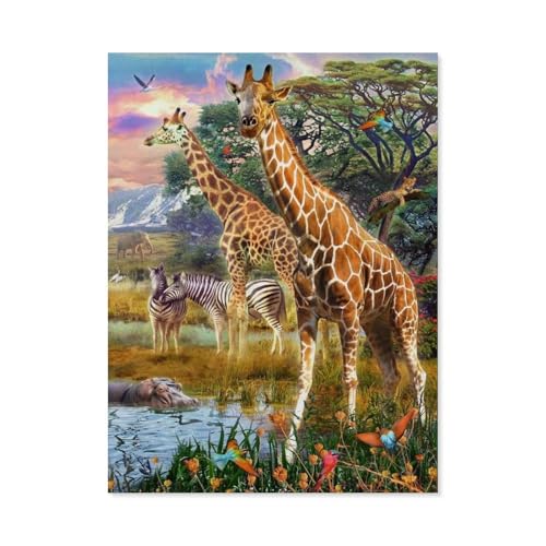 1000 Stück，Bunte Savanne - Tier，Puzzle Für Erwachsene Lernspielzeug Für Kinder Kreative Spiele Unterhaltung Papier Puzzles Home Decor（38x26cm）-B16 von GSBRSNTS