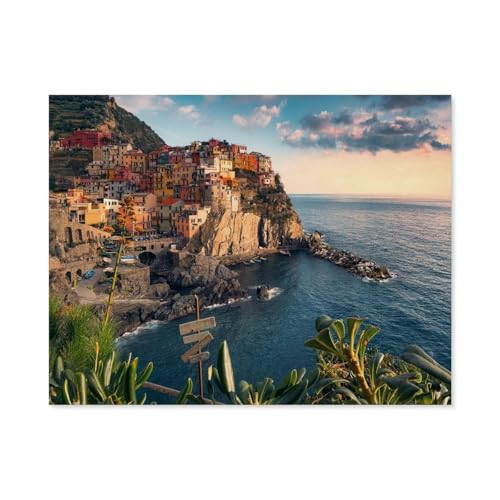 1000 Stück Puzzle，Cinque Terre，Erwachsene Kinder Holzs pielzeug Lernspiel（75x50cm）-A12 von GSBRSNTS