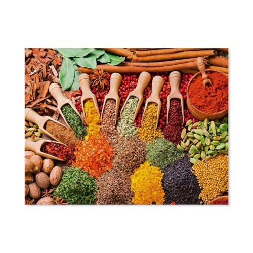 1000 Stück Puzzle，Gewürze und Kräuter，Erwachsene Holz Puzzles, Kinder Entdecken Sie Kreativität Wandkunst Dekor Spielzeug（75x50cm）-A27 von GSBRSNTS