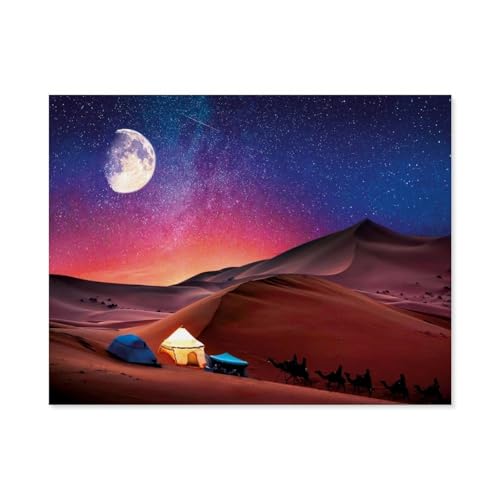 1000 Stück Puzzle，Starry Night Dream，Erwachsene Kinder Holzs pielzeug Lernspiel（75x50cm）-D4 von GSBRSNTS