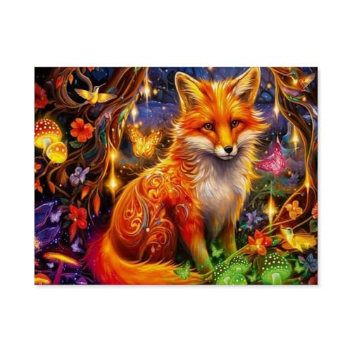 1000 Stück Puzzle Für Erwachsene Puzzle Papier Puzzle，DreamScapes: Märchenfuchs，Puzzles DIY Pädagogisches Puzzlespiel Kinder Familienspiele（50x70cm）-D21 von GSBRSNTS