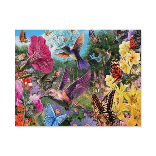 1000 Teile Puzzle Für Erwachsene Und Kinder，Garten für Vögel，Stressabbau Herausforderung Bodenpuzzle DIY Home Wanddekoration（38x26cm）-D32 von GSBRSNTS