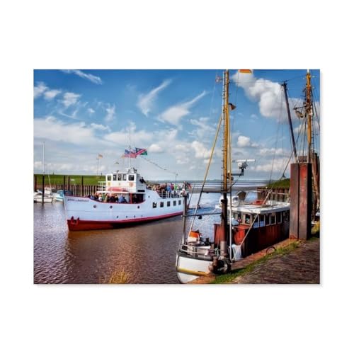 1000 Teile Puzzle Holz，Dangast an der Nordsee，Kreative Schwierige Puzzles Pädagogisches Stressfreisetzung Spielzeug Für Erwachsene Kinder，Haus Dekoration Geschenk（75x50cm）-G18 von GSBRSNTS