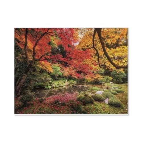 1000 Teile Puzzle Holz，Park im Herbst，Kreative Schwierige Puzzles Pädagogisches Stressfreisetzung Spielzeug Für Erwachsene Kinder，Haus Dekoration Geschenk（75x50cm）-C53 von GSBRSNTS