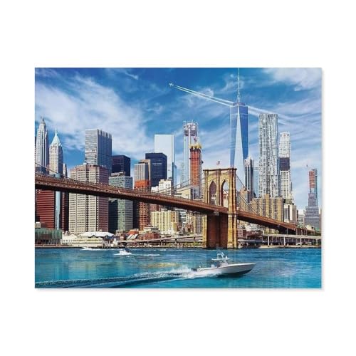 1000Pcs，Ansicht von New York，Jigsaw Adult Decompression Game Puzzle Studenten Spielzeug Für Kinder Weihnachten Geburtstagsgeschenke（38x26cm）-D80 von GSBRSNTS