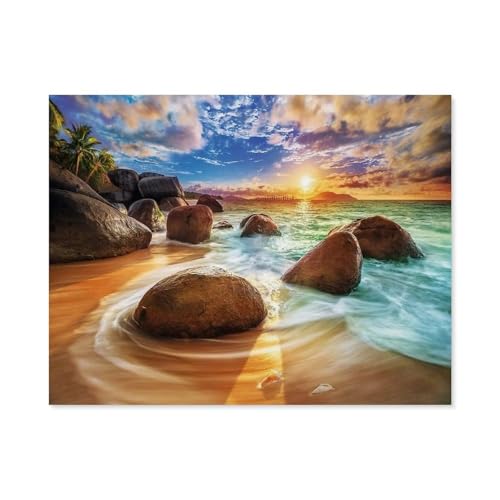 1000Pcs，Samudra Beach, Indien，Erwachsenen Dekompression Spiel Puzzle Studenten Spielzeug Für Kinder Weihnachten Geburtstagsgeschenke（38x26cm）-D10 von GSBRSNTS