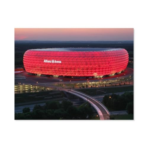 Allianz Arena, München，Puzzle 1000 Teile für Erwachsene, Klassische Puzzle Teenager Jungen Mädchen Puzzle Puzzles Spiele Pädagogisches Geschenk Home Decor（38x26cm）-C2 von GSBRSNTS