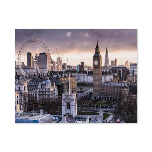 Beautiful Skylines London，Puzzle 1000 Teile Erwachsene Kinde Spaß Lernspielzeug Geschenke（38x26cm）-A72 von GSBRSNTS