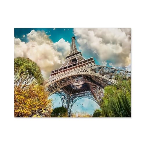 Eiffelturm in Paris, Frankreich，1000 Piece Puzzles Für Kid Adult Toy Geschenk DIY Game（75x50cm）-D65 von GSBRSNTS