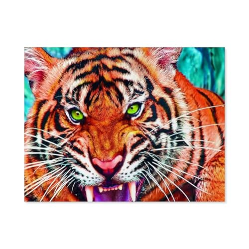 Erwachsene Puzzle 1000 Stück DIY Holz pielzeug，Auge mit einem Tiger，Creative Einzigartiges Geschenk Persönlichkeit Spiel Erwachsener Kind Puzzle Spielzeug（75x50cm）-D89 von GSBRSNTS