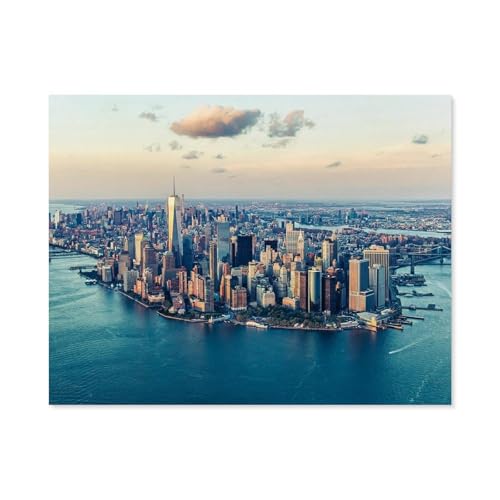 Erwachsene und Kinder Puzzle 1000 Teile Puzzle，New York，einfaches Puzzlespiel Rollenpuzzle Lernspiel Spielzeug Familie Dekoration（38x26cm）-A75 von GSBRSNTS