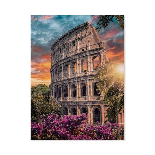 Holz Jigsaw Puzzle 1000 Stück，Flavian Amphitheatre，Erwachsene Kinder Spielzeug Dekompressionsspiel（75x50cm）-D3 von GSBRSNTS