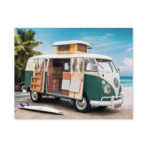 Holz Puzzle 1000 Stück，Camper Van，Erwachsene Kinder Spielzeug Dekompression Spiel（75x50cm）-B52 von GSBRSNTS