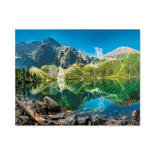 Holz Puzzle 1000 Stück，Das Meerauge, Tatra, Polen，Erwachsene Kinder Spielzeug Dekompression Spiel（75x50cm）-D71 von GSBRSNTS