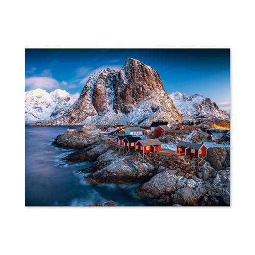 Holz Puzzle 1000 Stück，Idyllische Lofoten，Erwachsene Kinder Spielzeug Dekompression Spiel（75x50cm）-A79 von GSBRSNTS