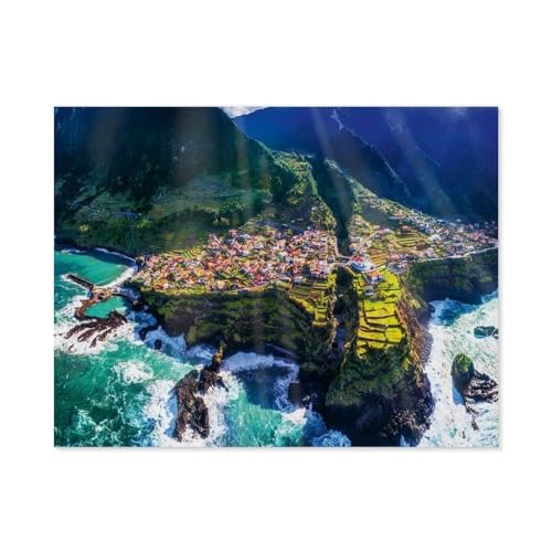 Insel Madera, Portugal，Puzzles, 1000-teiliges Puzzle Für Erwachsene Und Kinder Ab 10 Jahren（38x26cm）-D51 von GSBRSNTS