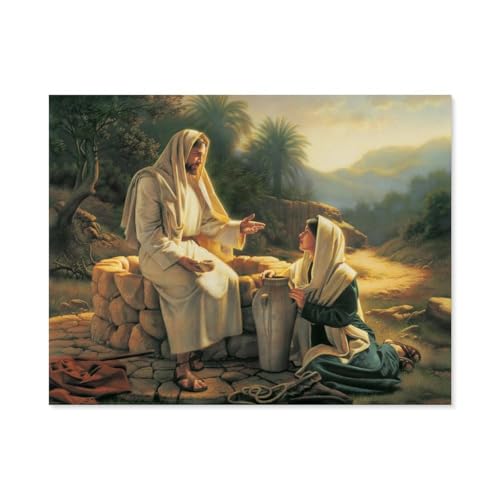 Jesus Christus，Holz Landscape Puzzle, Jigsaw Puzzles 1000 Pieces, for Adult Kids Decompression Puzzle Nice Gifts（75x50cm）-C13 von GSBRSNTS