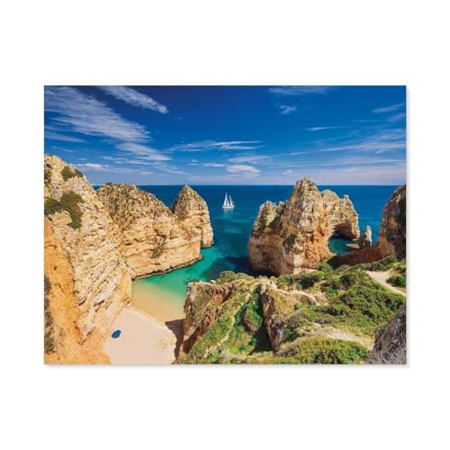 Jigsaw Puzzles 1000 Stück，Algarve Bay，Für Holzkinder Spiele Lernspielzeug（75x50cm）-C100 von GSBRSNTS