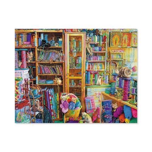 Katzenparadies，Puzzle 1000 Teile für Erwachsene, Klassische Puzzle Teenager Jungen Mädchen Puzzle Puzzles Spiele Pädagogisches Geschenk Home Decor（38x26cm）-D48 von GSBRSNTS