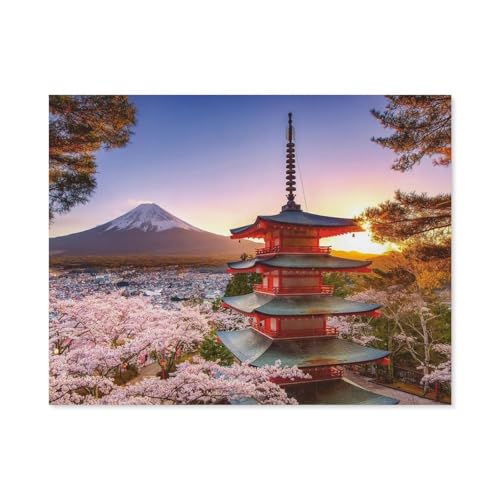 Kirschblüte in Japan，Puzzles 1000 Teile für Erwachsene, Klassische Puzzle Kinder Puzzle Herausfordernde Und Schwierige Rätsel für Erwachsene Und Jugendliche（50x70cm）-A54 von GSBRSNTS