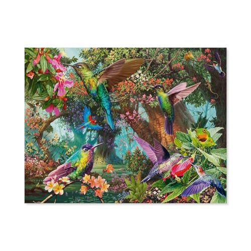 Klassisches Puzzle 1000 Teile，Kolibris，Kind Oder Einen Freund,1000 Piece（75x50cm）-E74 von GSBRSNTS