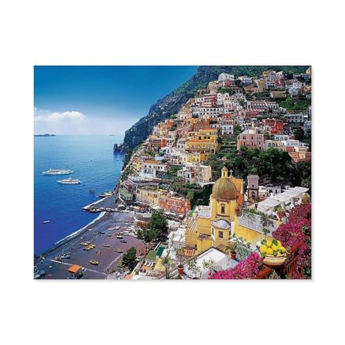 Klassisches Puzzle 3D Puzzle DIY Kit Holz Spielzeug Einzigartiges Geschenk，Positano Italy，Klassisches Puzzle 3D Puzzle DIY Kit Holz Spielzeug Einzigartiges Geschenk（75x50cm）-E3 von GSBRSNTS