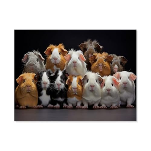 Meerschweinchen übereinander，Puzzle 1000 Teile Erwachsene Kinde Spaß Lernspielzeug Geschenke（38x26cm）-F83 von GSBRSNTS