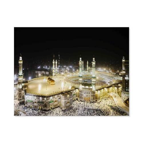 Mekka, Islam,muslimische Moschee，Puzzle 1000 Teile Papier Puzzle Erwachsene Kinder Lernspielzeug Familie Dekompressionsspiel（38x26cm）-C8 von GSBRSNTS