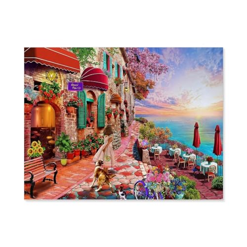 Morgenblume und Meer，1000 Stück Erwachsene Papier Landschaft Puzzles Für Kinder Lernspielzeug Geschenke（38x26cm）-E36 von GSBRSNTS