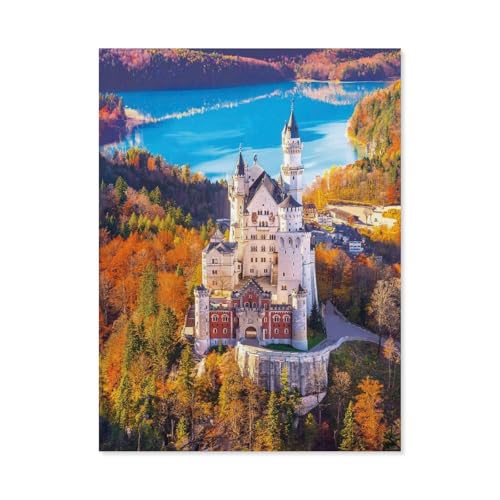 Neuschwanstein，Puzzles 1000 Teile für Erwachsene, Klassische Puzzle Kinder Puzzle Herausfordernde Und Schwierige Rätsel für Erwachsene Und Jugendliche（38x26cm）-C79 von GSBRSNTS