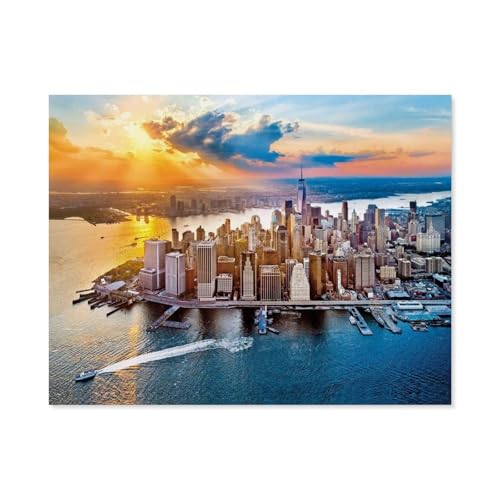 New York，Puzzle 1000 Teile Erwachsene Kinde Spaß Lernspielzeug Geschenke（38x26cm）-C91 von GSBRSNTS