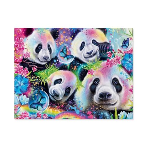 Pandas，Puzzles für Erwachsene 1000 Teile, Klassische Puzzle Puzzle Schwierig für Erwachsene Teenager Freizeit Spaß Spiel Spielzeug （38x26cm）-E95 von GSBRSNTS