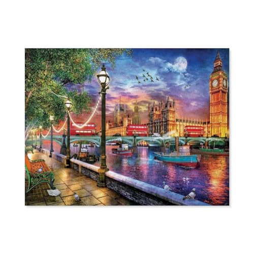 Papier Puzzle 1000 Stück，London，Puzzles Lernspielzeug Für Erwachsene Geburtstagsgeschenk（38x26cm）-B59 von GSBRSNTS