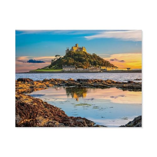 Puzzel Für Erwachsene Jigsaw Puzzle 1000，St Michael's Mount，DIY Holz Puzzle Einzigartiges Geschenk Wohnkultur Stil（75x50cm）-B77 von GSBRSNTS