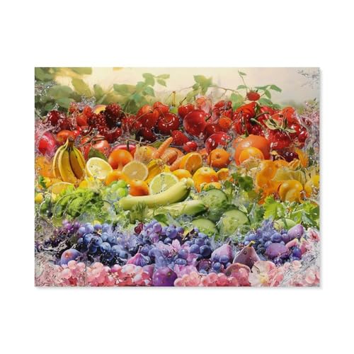 Puzzle 1000 Stück，Frucht-Cocktail，Klassische Puzzle 3D Puzzle DIY Kit Holz Spielzeug Einzigartiges Geschenk Wohnkultur（75x50cm）-E79 von GSBRSNTS